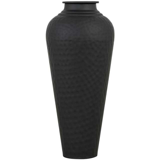 Rackhams Hammered Vase - Black - 41cm x 20cm x 20cm - Black - 100% Mixed - image 1