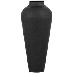 Rackhams Hammered Vase - Black - 41cm x 20cm x 20cm - Black - 100% Mixed