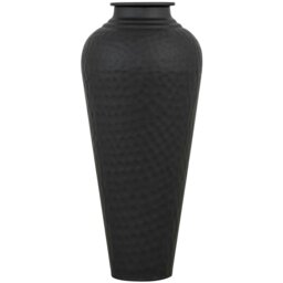 Rackhams Hammered Vase - Black - 41cm x 20cm x 20cm - Black - 100% Mixed - thumbnail 2