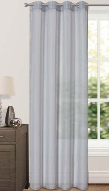 Rackhams Riva Eyelet Voile Panel - 150cm x 137cm - Grey - image 1