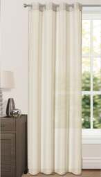 Rackhams Riva Eyelet Voile Panel - 150cm x 137cm - Grey - thumbnail 4