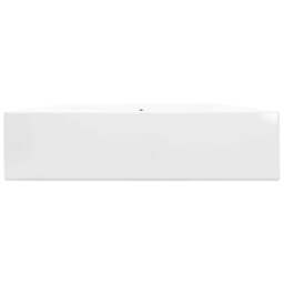 Rackhams Rectangular Ceramic Basin Sink White with Faucet Hole 60x46 cm - thumbnail 4
