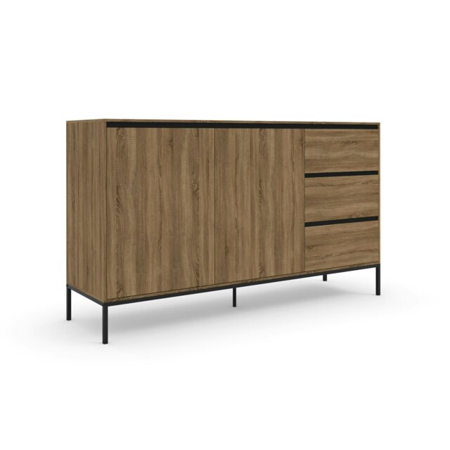 Rackhams Bari Sideboard with 2 Doors / 3 Drawers in Oak Look - Brown - image 1