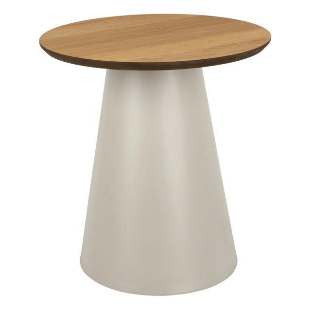 Rackhams Soli Round Coffee Table in Oak/Grey 45x48cm - 1 - Oak/Grey - Brown - image 1