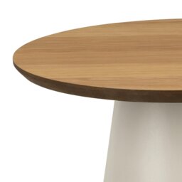 Rackhams Soli Round Coffee Table in Oak/Grey 45x48cm - 1 - Oak/Grey - Brown - thumbnail 3