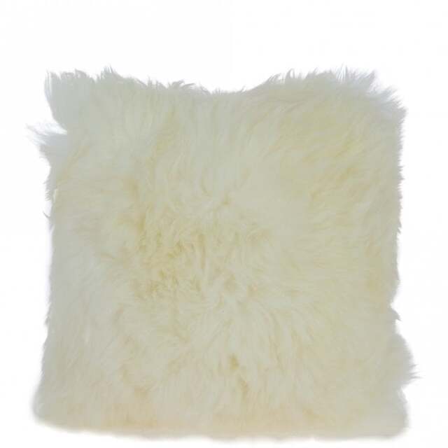 Rackhams Sheepskin Cushion - One Size - Ivory - Sheepskin - image 1