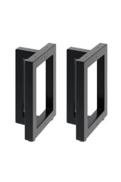 Rackhams 40cm/15.75 inch 2Pcs Anti-Slip Black T-shaped Metal Table Legs Furniture Replacement Legs for Coffee Table, Bench - Black - thumbnail 1