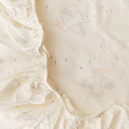 Rackhams - Crib Fitted Sheet - Olive Sprig - thumbnail 6