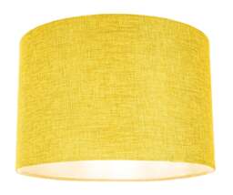 Rackhams Contemporary and Sleek Yellow Plain Linen Fabric Drum Lamp Shade 60w Maximum - thumbnail 3