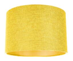 Rackhams Contemporary and Sleek Yellow Plain Linen Fabric Drum Lamp Shade 60w Maximum - thumbnail 1