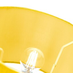 Rackhams Contemporary and Sleek Yellow Plain Linen Fabric Drum Lamp Shade 60w Maximum - thumbnail 5