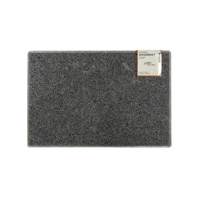 Rackhams Plain Small Doormat in Grey - Grey - Vinyl - 1 - image 1