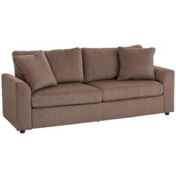 Rackhams 212 cm Upholstered Jumbo Cord Sofa Couch with Spring Cushion, Coffee - Cream white - thumbnail 2