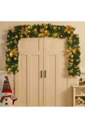 Rackhams LED Light String Berry Ball Flower Garland Christmas Decor - Green - thumbnail 2