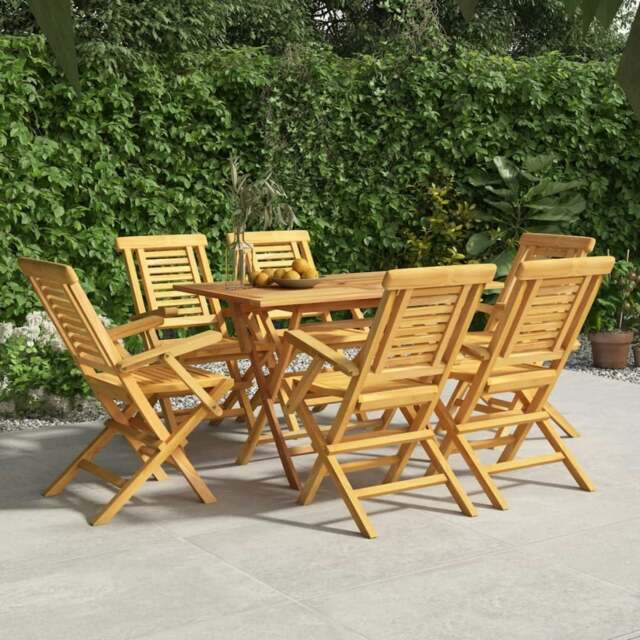 Rackhams Folding Garden Chairs 6 pcs 56x63x90 cm Solid Wood Teak