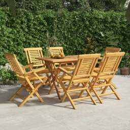 Rackhams Folding Garden Chairs 6 pcs 56x63x90 cm Solid Wood Teak