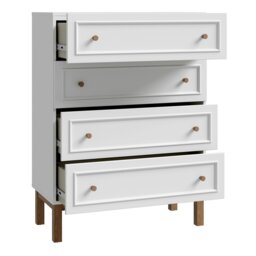 Rackhams Wensley 4 Drawer Chest in Light Grey and Oak - Grey & Oak - Matt - Melamine - thumbnail 3