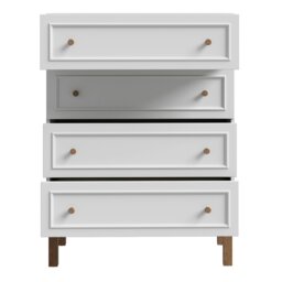 Rackhams Wensley 4 Drawer Chest in Light Grey and Oak - Grey & Oak - Matt - Melamine - thumbnail 4