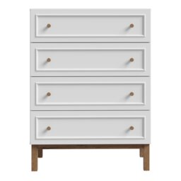 Rackhams Wensley 4 Drawer Chest in Light Grey and Oak - Grey & Oak - Matt - Melamine - thumbnail 2