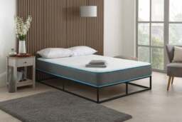 Rackhams Superior Cooling Memory Foam Mattress - Advanced Cooling Foam Technology - Grey - 1 - European King Size Mattress (160cm x 200cm)