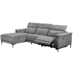 Rackhams Lund 3‑Seater Electric Recliner Sofa (Grey Corduroy) - Grey - thumbnail 4