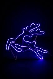 Rackhams Jumping Reindeer Blue LED Rope Light Silhouette for Indoor and Outdoor Christmas Displays - Blue - Silhouette - thumbnail 6