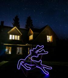 Rackhams Jumping Reindeer Blue LED Rope Light Silhouette for Indoor and Outdoor Christmas Displays - Blue - Silhouette - thumbnail 4