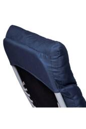 Rackhams 160x50cm Dark Blue Outdoor Sun Lounger Cushion with Slip-Over Back & Side Tie Straps - Dark Blue - One Size - thumbnail 5
