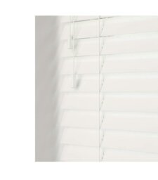 Rackhams Ultra White Gloss Wooden Venetian Blinds With Strings (130cm drop) - 180cm - thumbnail 2