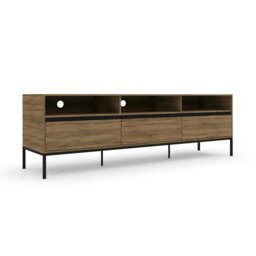 Rackhams LOFT24 Emerald 2 Door TV Stand GreyOak - Brown - thumbnail 2