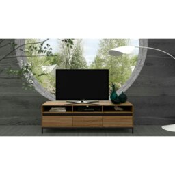 Rackhams LOFT24 Emerald 2 Door TV Stand GreyOak - Brown - thumbnail 3