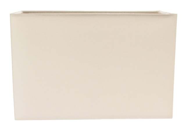 Rackhams Contemporary and Stylish Soft Cream Linen Fabric Rectangular Lamp Shade - image 1