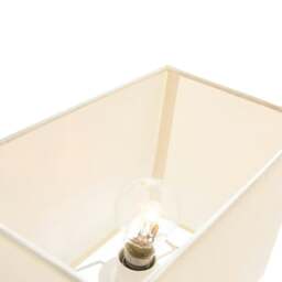 Rackhams Contemporary and Stylish Soft Cream Linen Fabric Rectangular Lamp Shade - thumbnail 5