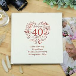 Rackhams Personalised 40th Ruby Wedding Anniversary Photo Album - h22.5 x w22.5 x d3cm - thumbnail 6