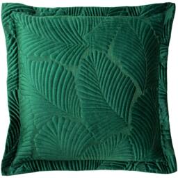 Rackhams Palmeria Cushion Cover - Emerald Green - One Size - Emerald Green - 100% Mixed - thumbnail 1