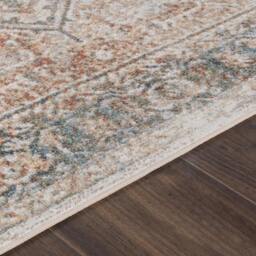 Rackhams Lillian-Washable Brown Blue Traditional Vintage Boho Rug - 200cm_diameter - thumbnail 4