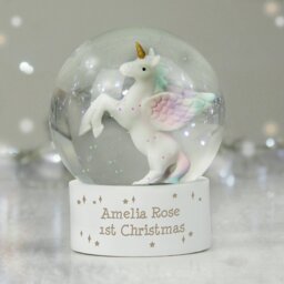 Rackhams Personalised Unicorn Snow Globe - thumbnail 4