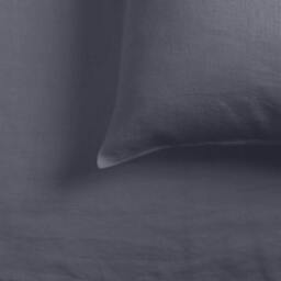Rackhams Midnight Grey French Linen Pillowcases - Standard - Pair - Oxford - thumbnail 2