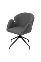 Rackhams Modern Swivel Chair - Grey - thumbnail 2