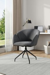 Rackhams Modern Swivel Chair - Grey
