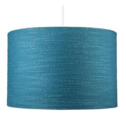Rackhams Biscay Bay Teal Textured Linen Pendant Lighting Shade with Diffuser - thumbnail 6