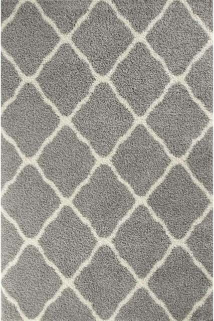 Rackhams Moroccan Grey Shaggy Rug - 710 - 60X110 cm - image 1