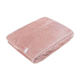 Rackhams Extra Soft Warm Large Luxury Thermal Fleece Throw Blanket - 180 x 200 cm - One Size - Dusty Pink