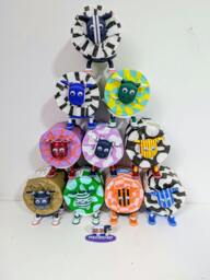 Rackhams Killie Fun Toilet Roll Holder – SuperSheep - Dispenser base - White / Blue - thumbnail 2