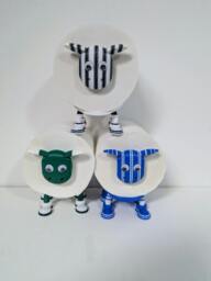 Rackhams Killie Fun Toilet Roll Holder – SuperSheep - Dispenser base - White / Blue - thumbnail 4