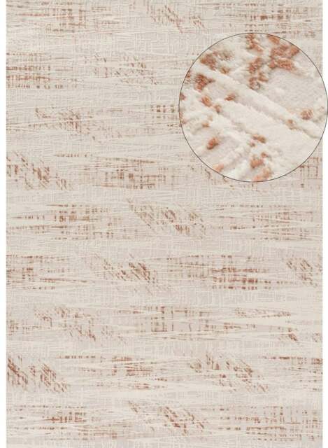 Rackhams Carmel Cream-Terra Abstract Rug - 6030 - 120X170 cm - image 1