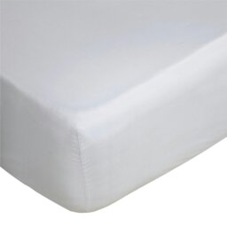 Rackhams 400 Thread Count Egyptian Cotton Fitted Sheet - White - White - Narrow Double - 100% Egyptian Cotton - thumbnail 3