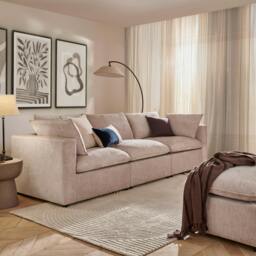 Rackhams Sloane Modular Chaise Sofa, Pearl - thumbnail 4