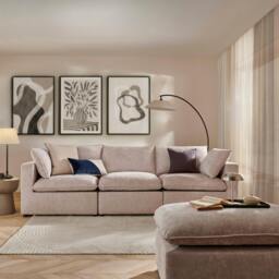 Rackhams Sloane Modular Chaise Sofa, Pearl - thumbnail 2