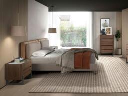 Rackhams Mink Leatherette and Grey Fabric Bed 7154 - thumbnail 4